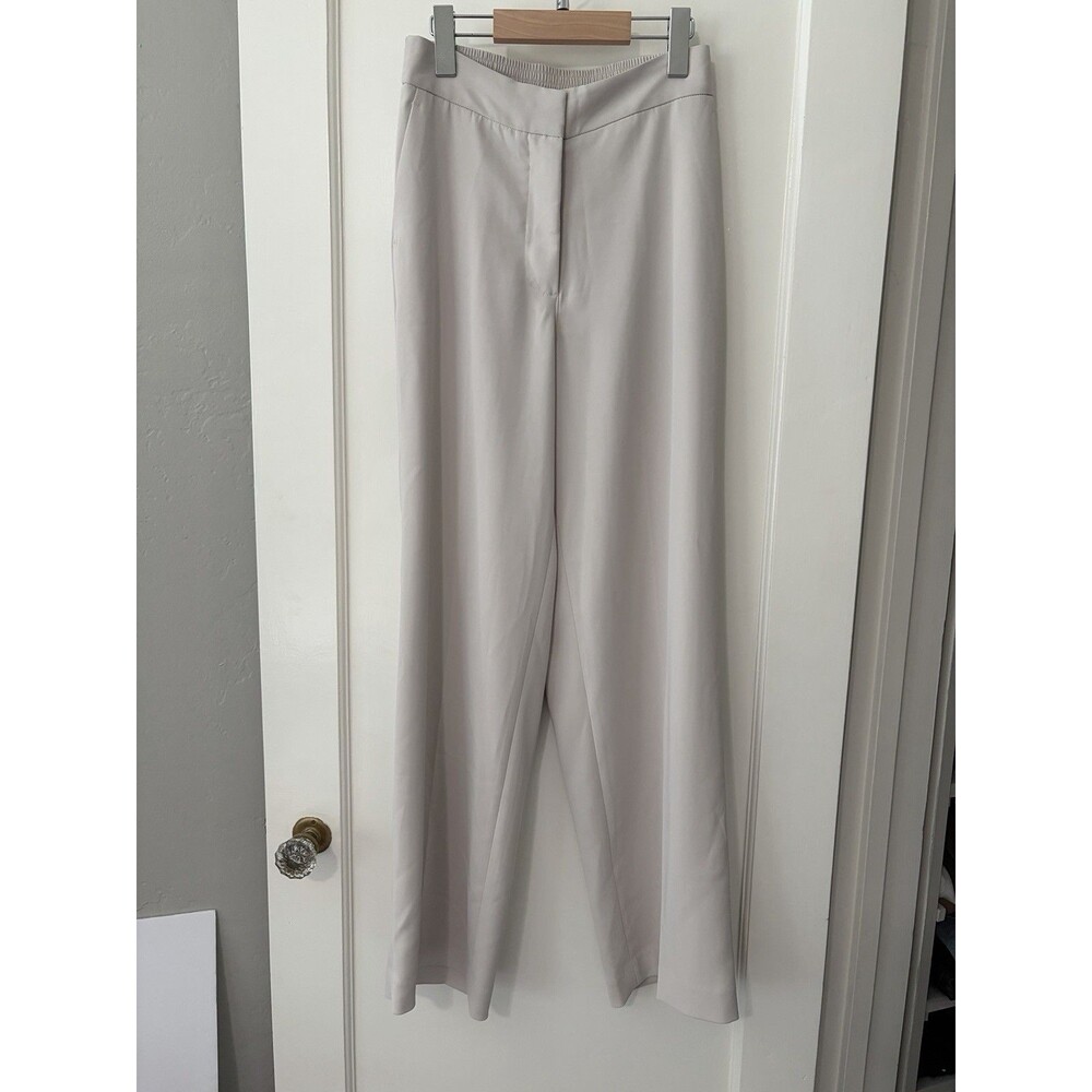 Quince EUC Stretch Crepe Classic Wide Leg Trouser Pants Sand Size 2 XS Capsule